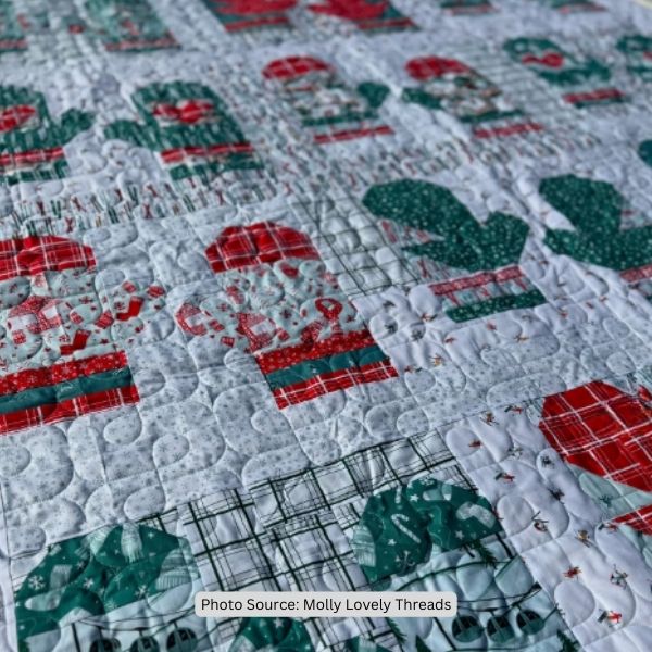 Mitten Quilt Idea from Molly Lovely Threads
