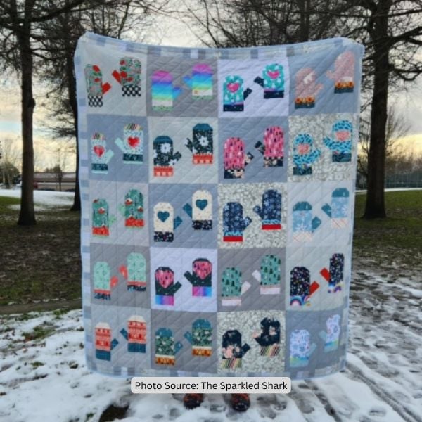 Mitten Quilt Idea from The Sparkled Shark