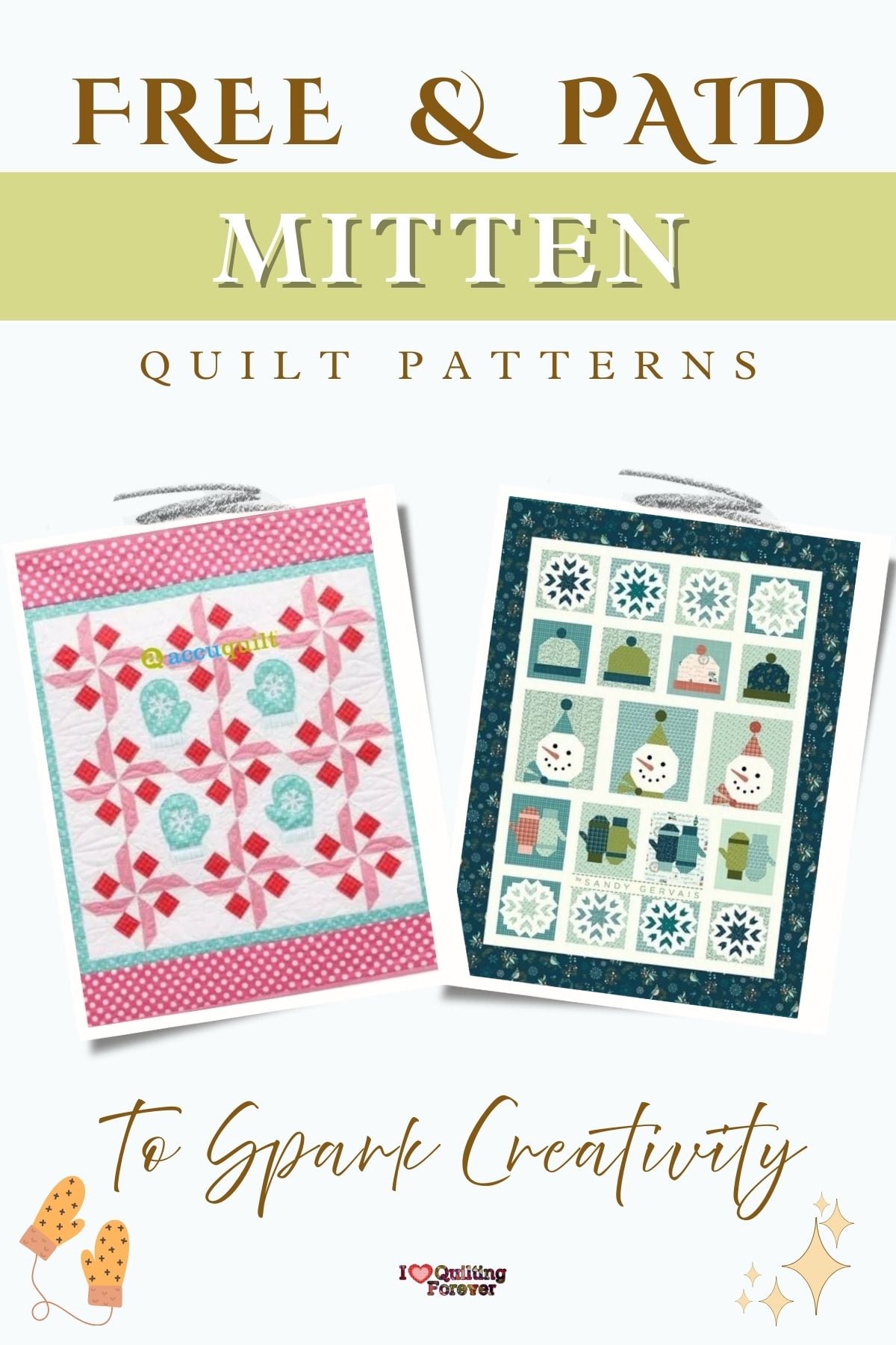 Top 6 Free Mitten Quilt Patterns (+10 Bonus Patterns For Sale) - I Love ...