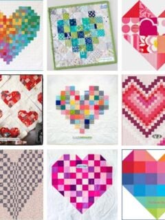 Pixelated Heart Quilt Patterns Roundup Featured Cover