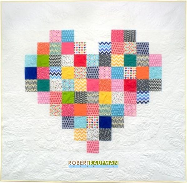 Pixelated Heart - free quilt pattern