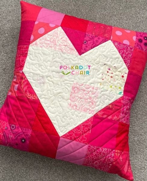 Quilted Heart Pillow - free quilt pattern