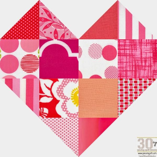 Romance Block - free quilt pattern