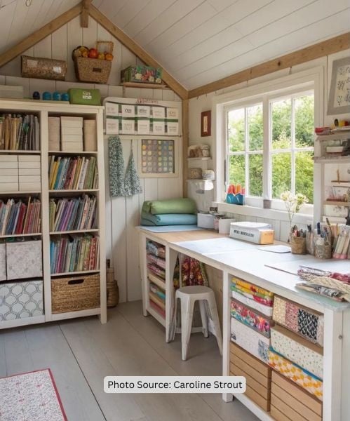 Rustic Library Retreat - Dream Sewing Rooms
