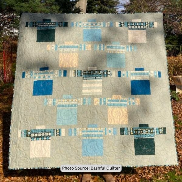 Sweater Quilt Idea from Bashful Quilter