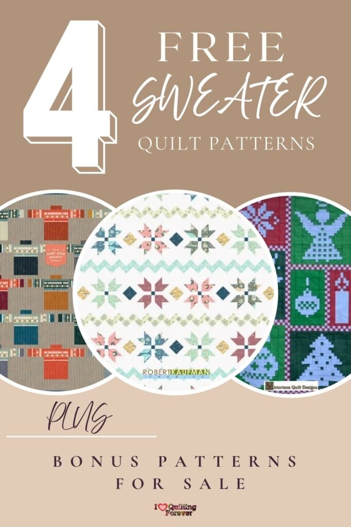Sweater Quilt Patterns Roundup 2 ILQF Pinterest