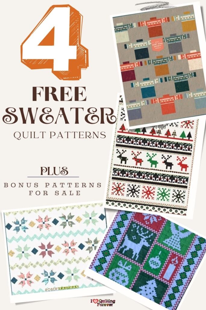 Sweater Quilt Patterns Roundup 3 ILQF Pinterest