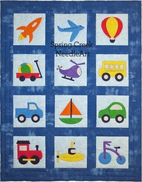 Toys That Travel Transportation Quilt Pattern - etsy