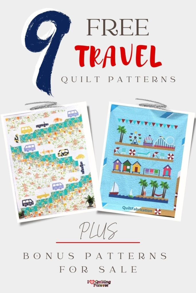 Travel Quilt Patterns Roundup 3 ILQF Pinterest