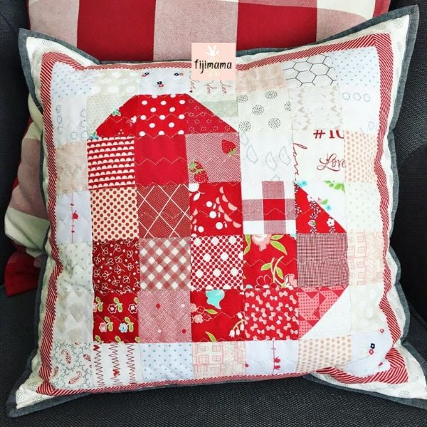 Valentine's Scrappy Heart Pillow Quilt Pattern - etsy