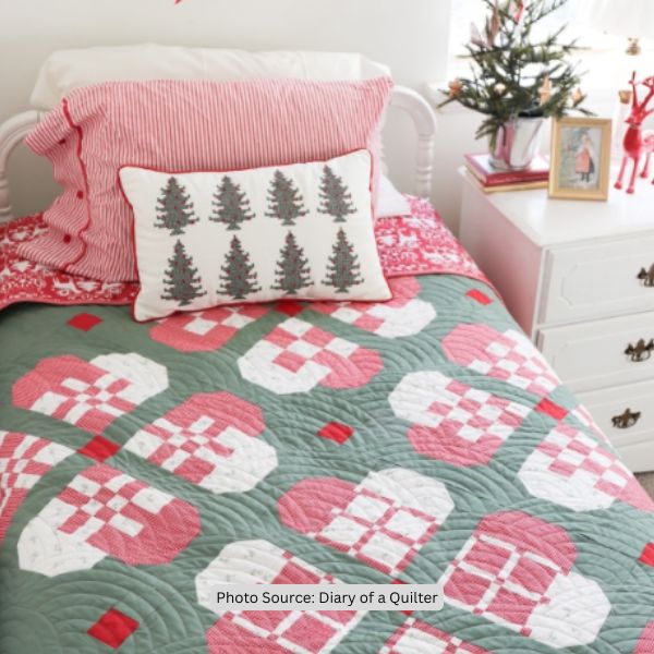Woven Heart Quilt Idea from Diary of a Quilter