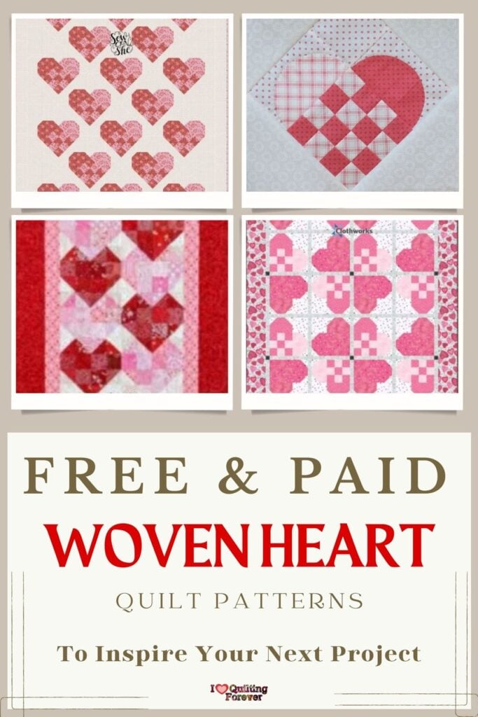 Woven Heart Quilt Patterns Roundup 1 ILQF Pinterest