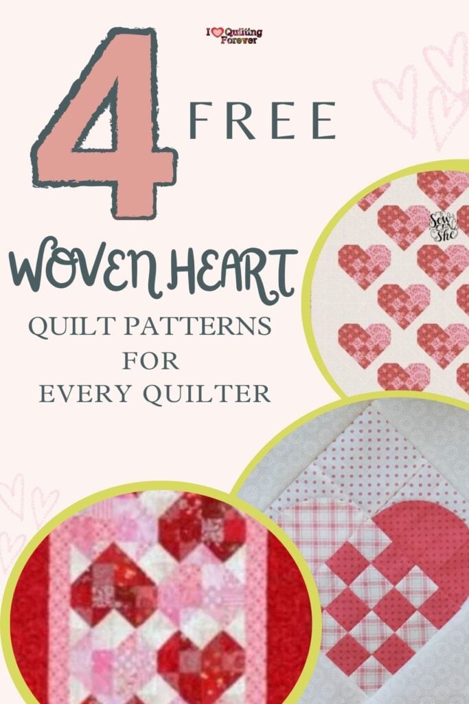 Woven Heart Quilt Patterns Roundup 4 ILQF Pinterest