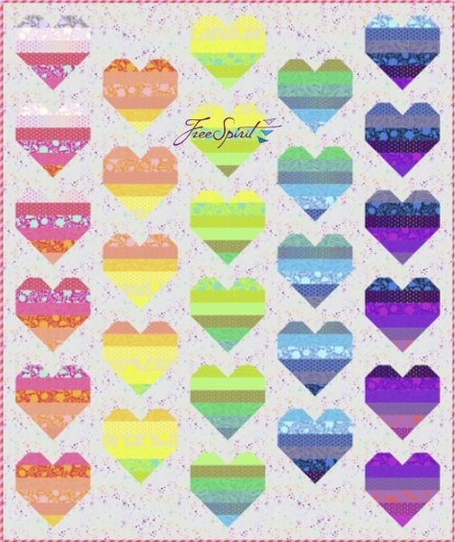 Floating Hearts - free quilt pattern