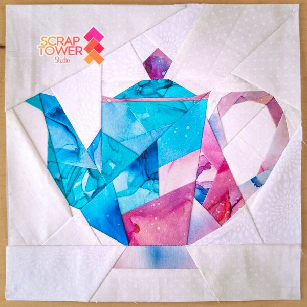 Geometric Teapot Quilt Block Pattern - etsy