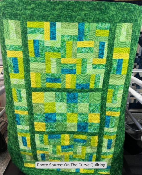 Green Quilt Idea from On The Curve Quilting