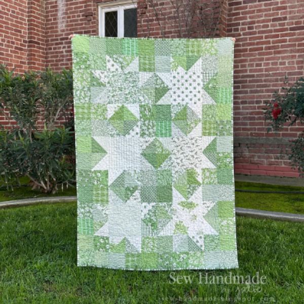 Green Quilt Idea from Sew Handmade by Jodie