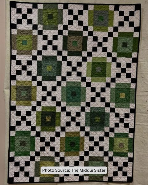 Green Quilt Idea from The Middle Sister