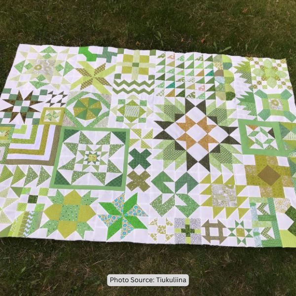 Green Quilt Idea from Tiukuliina