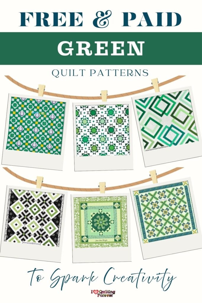 Green Quilt Patterns Roundup 2 ILQF Pinterest