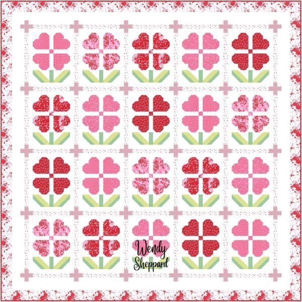 Hearts Ablooming Quilt Pattern - etsy