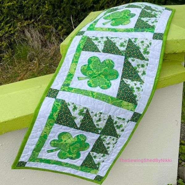 Irish Shamrock Table Runner Quilt Pattern - etsy