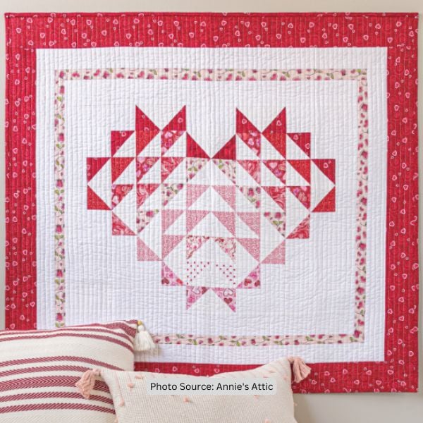 Ombre Heart Quilt Idea from Annie's Attic