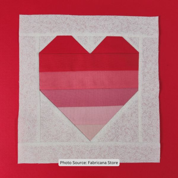 Ombre Heart Quilt Idea from Fabricana Store