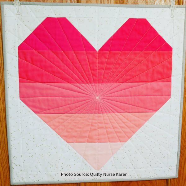 Ombre Heart Quilt Idea from Quilty Nurse Karen