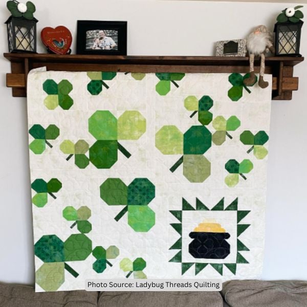 Shamrock Quilt Idea from Ladybug Threads Quilting