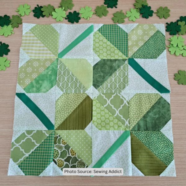 Shamrock Quilt Idea from Sewing Addict