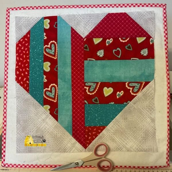 Strip Heart Quilt Block Pattern - etsy
