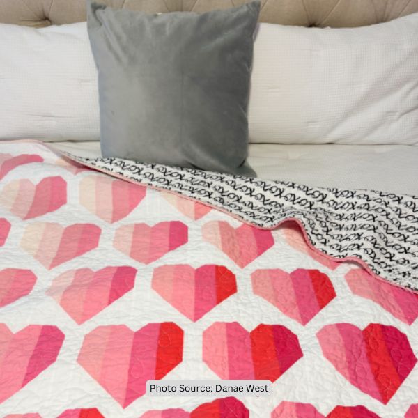 Strip Heart Quilt Idea from Danae West