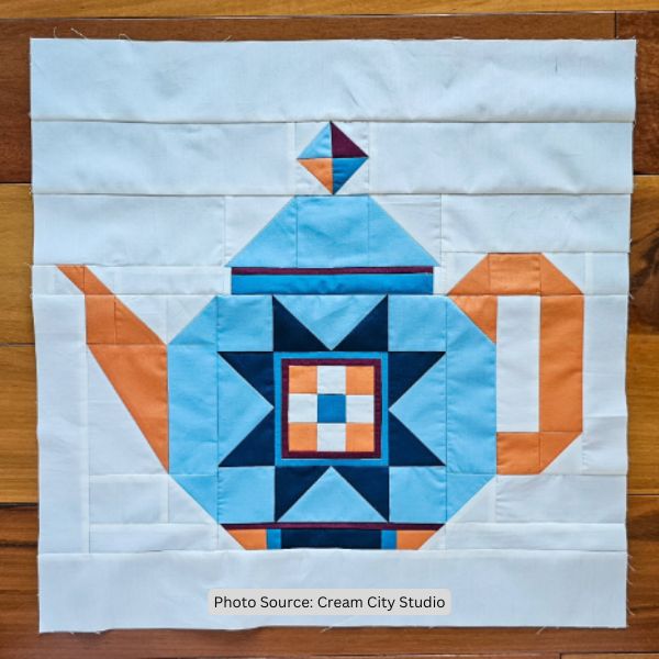 Teapot Quilt Idea from Cream City Studio