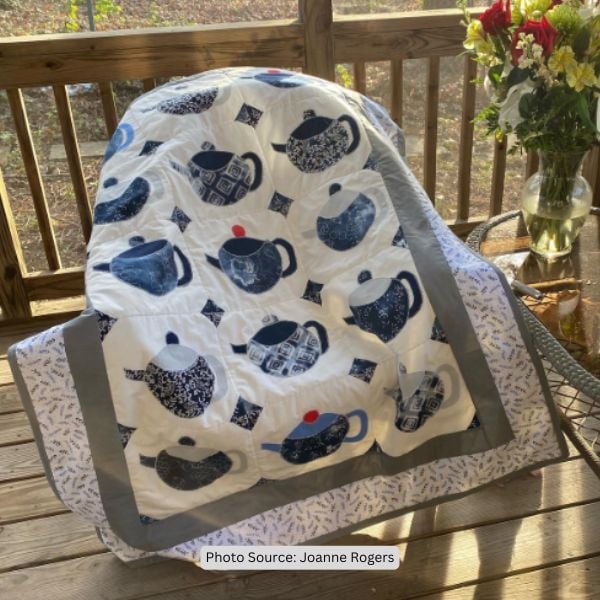 Teapot Quilt Idea from Joanne Rogers