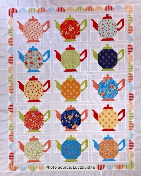Teapot Quilt Idea from Luv2quilt4u