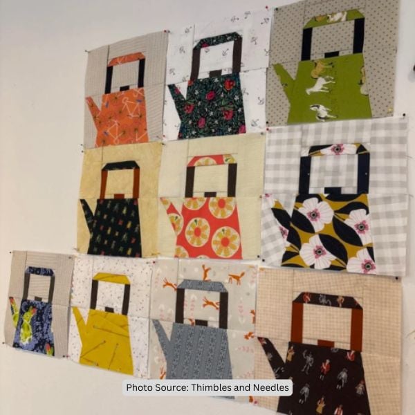 Teapot Quilt Idea from Thimbles and Needles