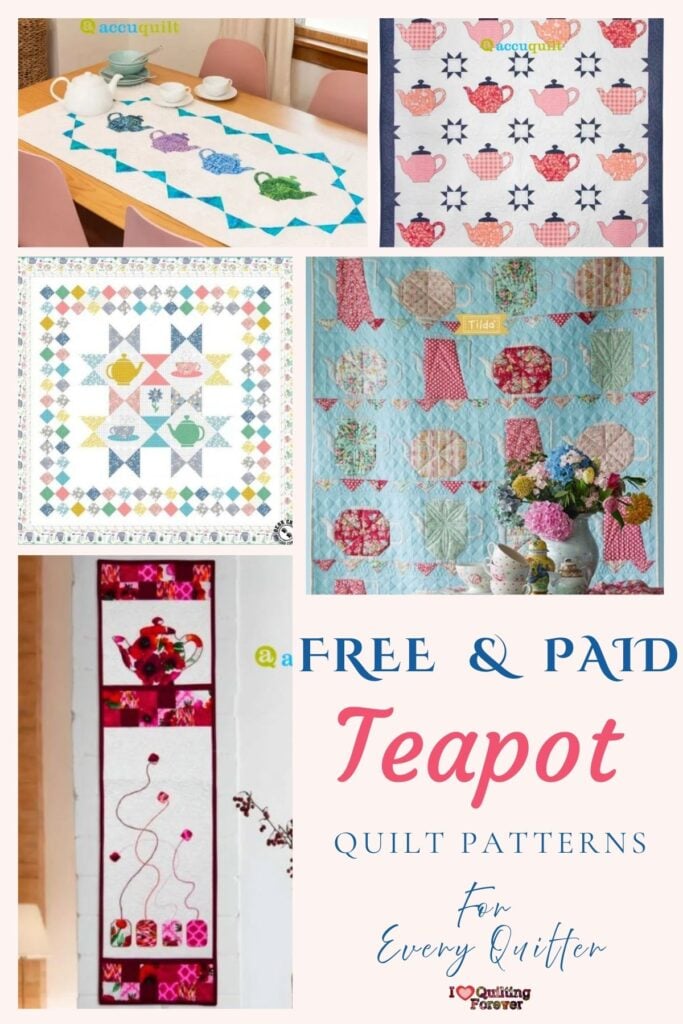 Teapot Quilt Patterns Roundup 3 ILQF Pinterest