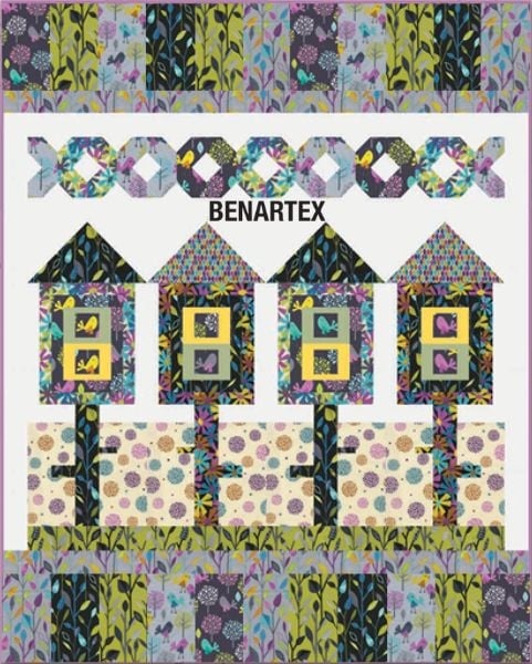 Birdhouse Neighborhood - free quilt pattern