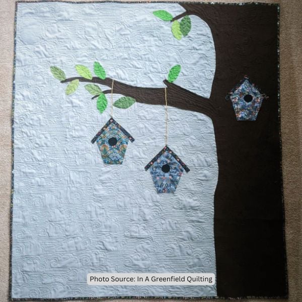 Birdhouse Quilt Idea from In A Greenfield Quilting