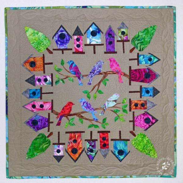 Birdhouse Quilt Idea from Solva Quilts