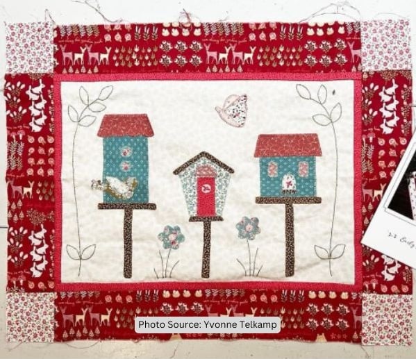 Birdhouse Quilt Idea from Yvonne Telkamp