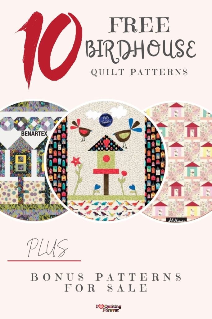 Birdhouse Quilt Patterns Roundup 1 ILQF Pinterest