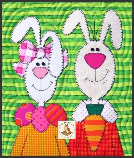 Bunnies Mini Quilt Pattern - etsy