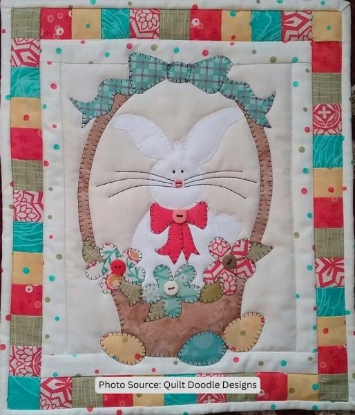 Bunny Basket Mini Quilt Pattern - etsy