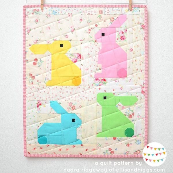Bunny Bunch Mini Quilt Pattern - etsy