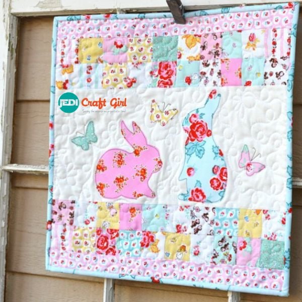 Bunny Mini Quilt Idea from Jedi Craft Girl