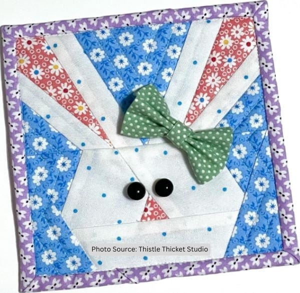 Bunny Mini Quilt Idea from Thistle Thicket Studio