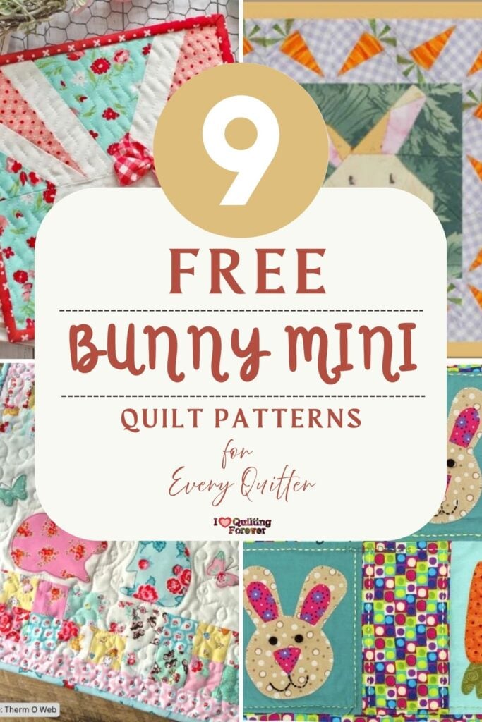 Bunny Mini Quilt Patterns Roundup 1 ILQF Pinterest