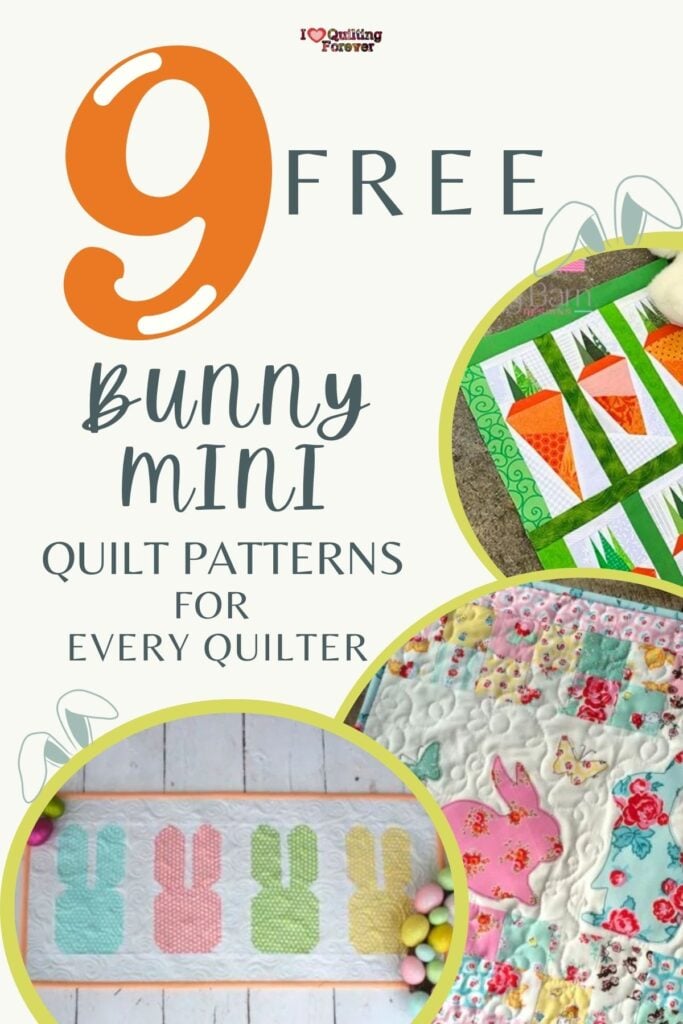Bunny Mini Quilt Patterns Roundup 2 ILQF Pinterest